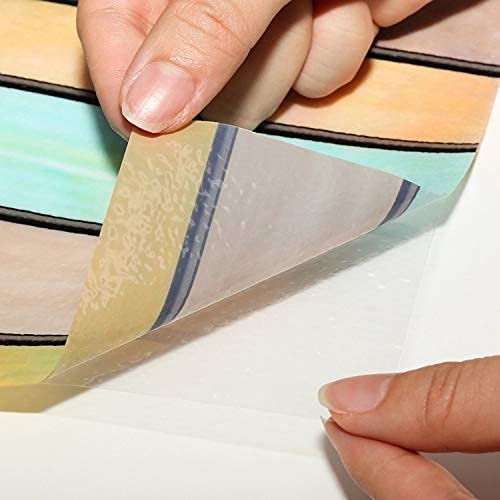 Niviy Privacy Window Covering Brick Stained Glass Window Film Waterproof Static Window Cling, 17.7" By 78.7" No Adhesive Glass Window Decor For Bathroom Kids Room Sliding Door #TOP6