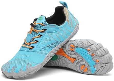 SAGUARO Unisex Barfußschuhe Outdoor Barfuss Traillaufschuhe Zehenschuhe mit Zero-Drop Solhe Gr.36-48