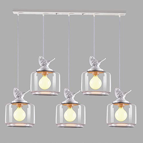 Multi glass balls restaurage chandelier 5 lumières pour séjour et salle à manger