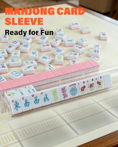 Funda transparente para cartas Mahjong 6.12 x 4.75 in, pack 4 miniatura 7