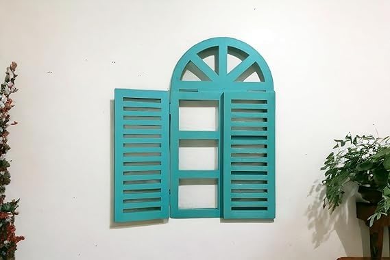 Aashna Wooden Wall Decor Window,Handmade Carved Jharokha Wall Hanging For Living Room Venice Window,Wall Decor Panel for Your badroom,Drawing Room,Office.Creative Wall Window Decoration Flower Basket Wall Hanging Wall Decoration Pendant Cafe Living Room,,-image-34