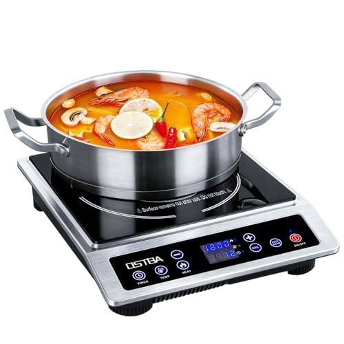 OSTBA 1800W Commercial Induction Cooktop with Timer