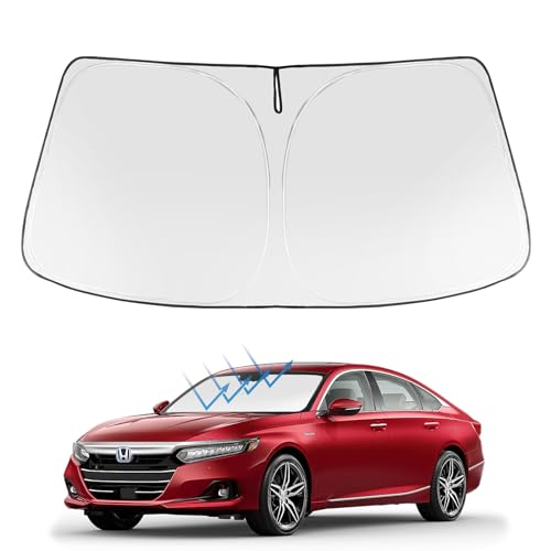 Image of Proadsy Front Windshield Sun Shade Foldable Sunshade Protector Custom Fit 2018-2022 Accord(Not for 2022 Sport) Sedan, LX, EX, EX-L, Touring Accessories 2026 Upgrade