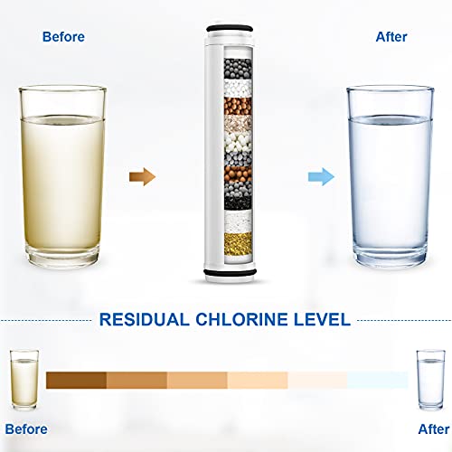 Shower Filter For Handheld Shower Head, Feelso 2 Pack 15 Stage Replacement Filters For Hard Water Remove Chlorine And Harmful Substances #TOP2