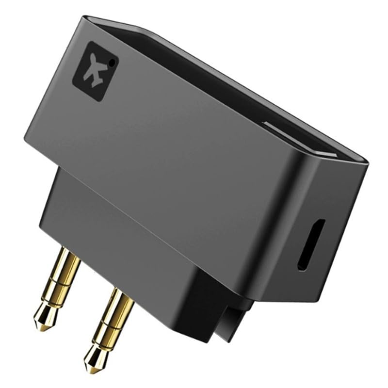 Adaptateur Bluetooth 5.0 Avion Double Plug 3.5mm Transmetteur Audio Vol Airline DrPhone PlanePair