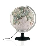 Leuchtglobus Atmosphere NATGEO Executive | offizielle politisch-physische Kartografie Executive im Stil antiker Karten| beleuchtet und drehbar | Text in Deutsch | Kugeldurchmesser 30 cm