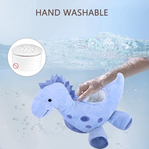 Baby Sleep Soother Cry Sensor Dinosaur Night Light Projector Baby Sound Machine Plush Stuffed Animal Toys for Boys Girls Pillow Ceiling for Toddler Lullabies & White Noise Sound - Image 7