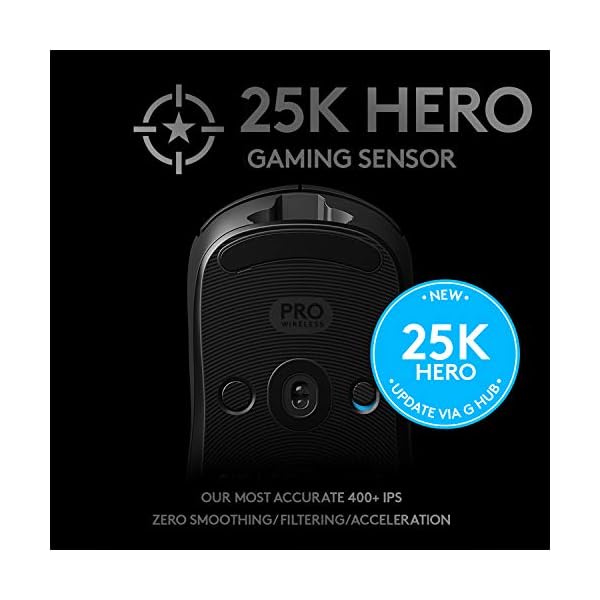 Logitech G PRO Wireless Gaming Mouse, German Packaging Version, PC/Mac - Black - Image 4