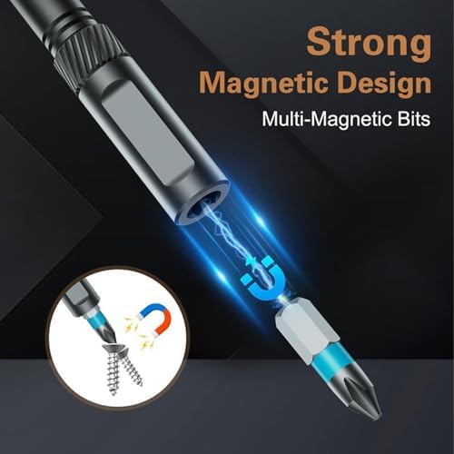Yosoo Health Gear 24 in 1 Ratchet Screwdriver Set, Magnetic S2 Steel Bits, 58-Tooth Gear, Detachable Handle, for Electronics, Furniture, Bike Repair