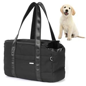 Homlynn Soft-Sided Dog Car Seat & Carrier Bag with Safety Leash | Portable Pet Travel Tote for Small & Medium Dogs | Car Booster Seat for Cars, Outdoor & Shopping