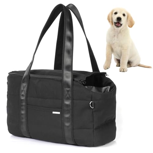 Hundetragetasche, Tragetasche Hund, Hundereisetasche mit Verstellbarer Sicherheitsleine, weiche Tasche...