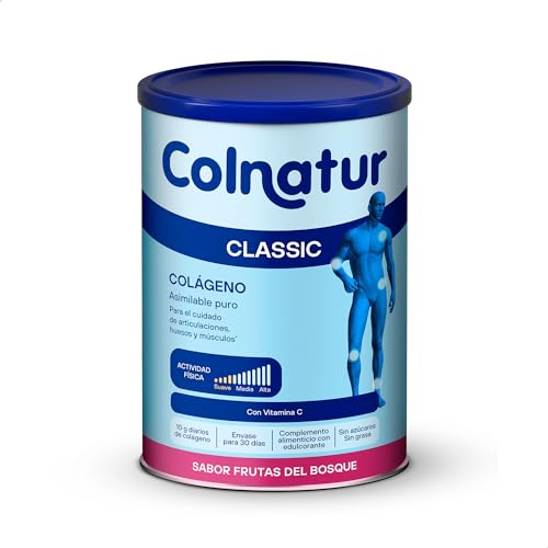 Colnatur Classic Frutos del Bosque - Colágeno en polvo con Vitamina C para Huesos y Articulaciones,...