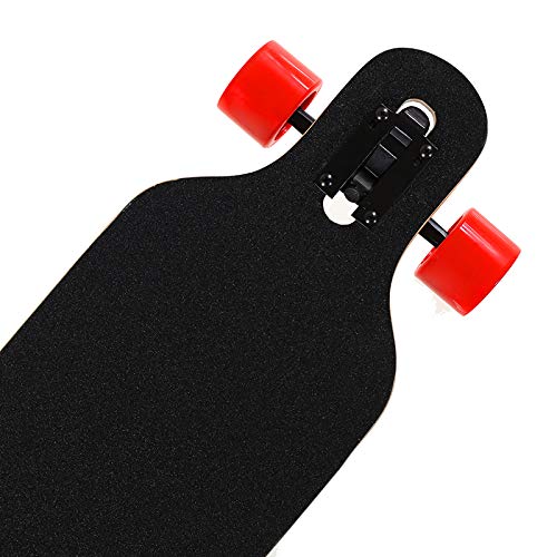 Nils Extreme – Skateboard pour Enfants Jeunes et Adultes – Enfants Longboard roulettes Planche - Haute Qualité Longboard Érable Chinois Deck - Modèle Bois - Squelette