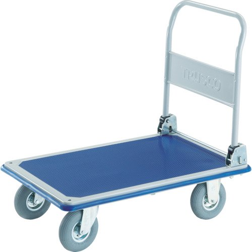 TRUSCO(トラスコ) プレス製台車 ドンキーカート 固定式空気入タイヤ1225×775 502NAR 折りたたみ 軽量