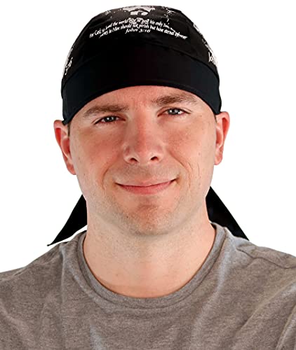 Sparkling Earth Skull Caps Headwraps Doo Rags Do Rag - John 3:16 Black #TOP3