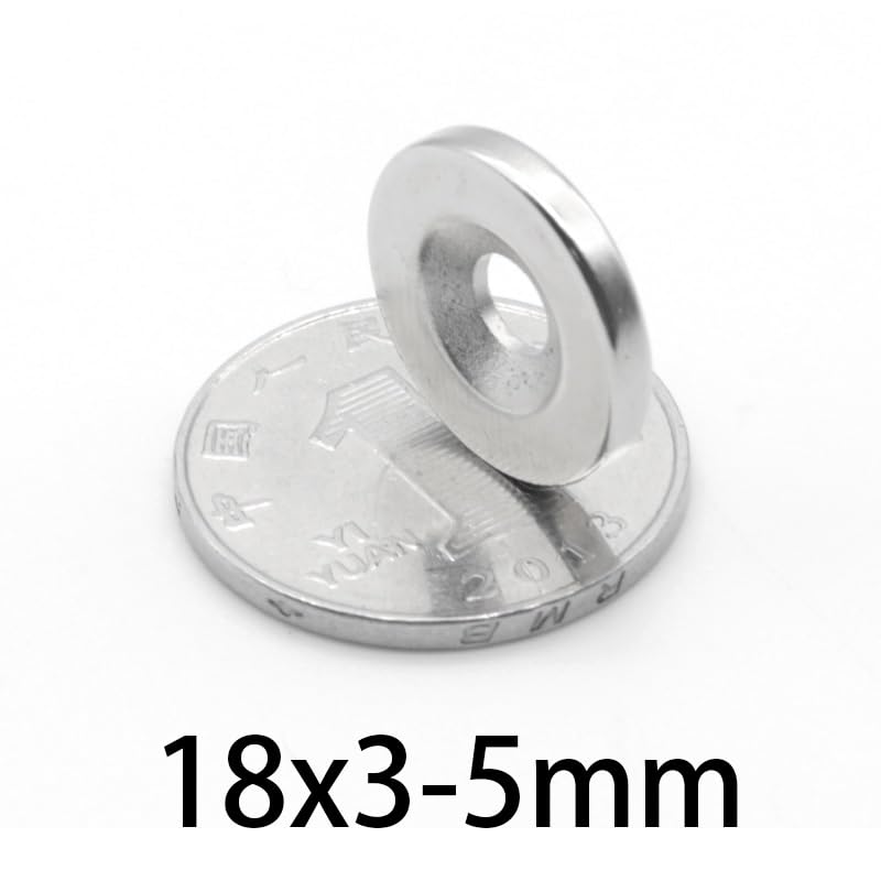 10-100pcs Countersunk Round Crafts 18 * 3-5mm Neodymium Magnetic 18mm*3 mm Perforated Circular 18x3-5mm Magnet(30pcs)