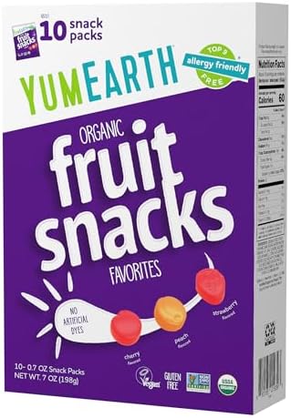 YumEarth Organic Fruit Snacks Box, 0.7 Ounce (Pack of 10)
