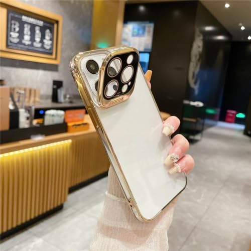 Étui de support de galvanoplastie ENILSA pour iPhone 14 Pro finition or haut de gamme