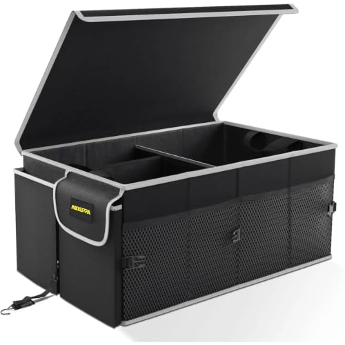 MIKKUPPA Trunk Organizer with Lid - 65L Collapsible Car Organizer