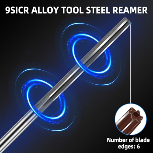 aopin 1pcs alloy tool steel manual reamer 58 34inch h8 straight groove metal reamer suitable for expanding holes removing burrs and improving hole accuracy