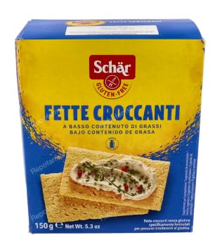 Fette Croccanti, Pan Crujiente sin Gluten, 150g. Pack de 3