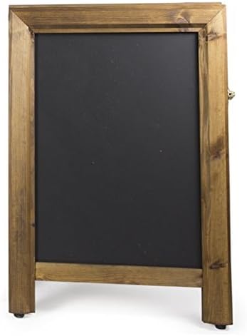 Premium Square Top A Frame Blackboard, Wood, Black, H 78 x W 52 mm