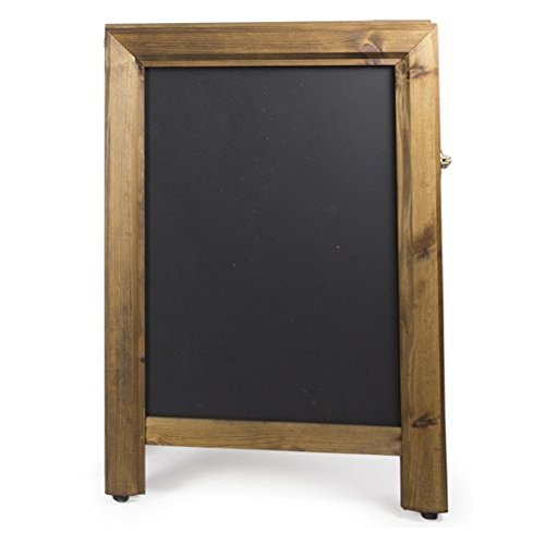 Premium Square Top A Frame Blackboard, Wood, Black, H 78 x W 52 mm