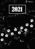  2021: buchkalender 2021 a5 1 tag eine seite , Tagesplaner 365 Tage 400 seiten,12 zwölf monate von Januar bis Dezember 2021 , Jahresplaner kalender , Terminplaner tag für tag Kalenderbuch Schwarz