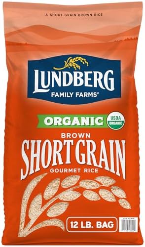 Organic Short Grain Brown Rice, Bulk Bag, 12 Lb