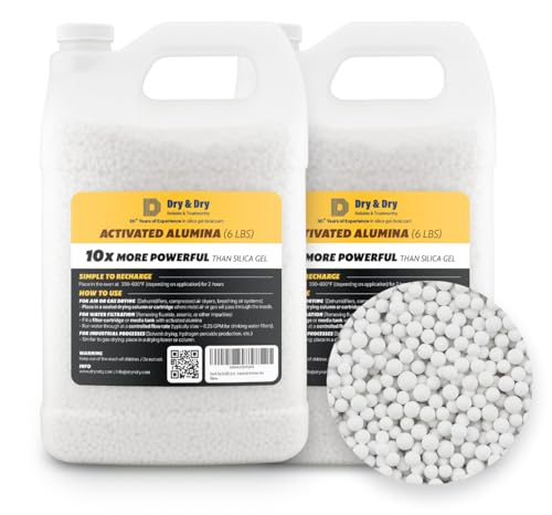 Image of Dry & Dry [12 LBS] Activated Alumina Desiccant Beads | High-Capacity Moisture Absorber, Rechargeable Humidity Control for Industrial & Home Use