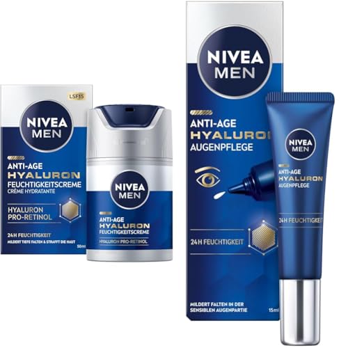 NIVEA MEN Anti-Age Hyaluron Feuchtigkeitscreme + NIVEA MEN Anti-Age Hyaluron Augenpflege