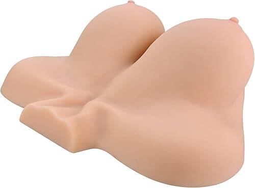 Miniatura 3 de Estimulación Big Double D Masturbador de pecho y consolador realista, muñeca de pene para hombres con polla flexible de punto G de 7 pulgadas Sexbaby