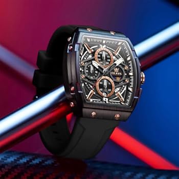 Montre Chronographe NOTIONR 41 Mm - Cadran Noir, Bracelet Or/noir, Quartz, étanche 30m, Neuf Avec étiquettes