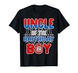 Spider Web Birthday Party Uncle of The Birthday Boy T Shirts Tees