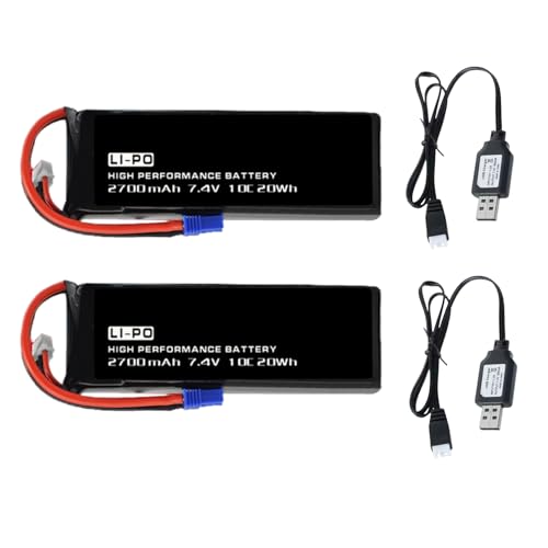 VBILUM 7.4V 2700mAh 10C Battery for Hubsan X4 H501S...