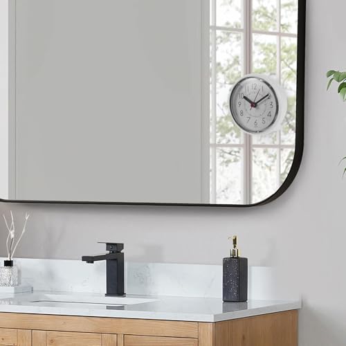 Reloj silencioso para baño compacto DECHOUS de plástico resistente al agua 6