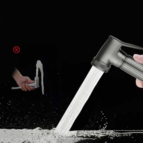 Ducha higiénica para WC que elimina salpicaduras con doble control de latón 4