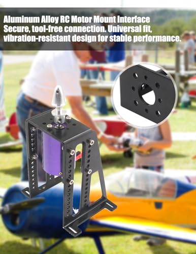 RC Airplane Electric Motor Mount, Adjustable Height Aluminum Alloy Brushless Motor Stand (2-4.3"), Universal RC Plane Accessory for Flight Testing and Maintenance