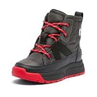 Sorel Youth Unisex Whitney III Mid Waterproof Winter Boot, Jet/Black, 1