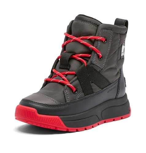 Sorel Youth Whitney III Mid Waterproof Winter Boot, Jet/Black, 1