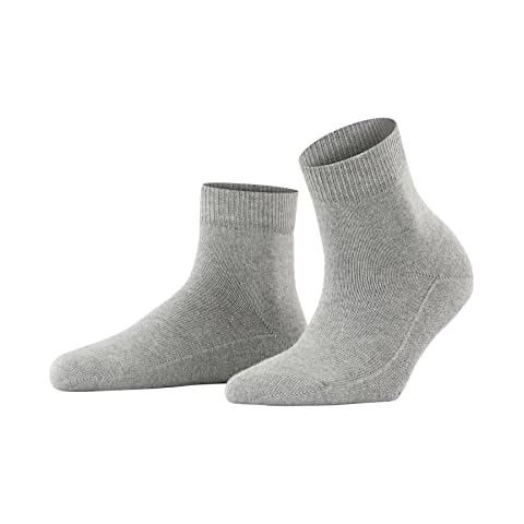 FALKE Damen Hausschuh-Socken Light Cuddle Pads, Baumwolle, 1 Paar, Grau (Mid Grey Melange 3530), 39-42 Cover