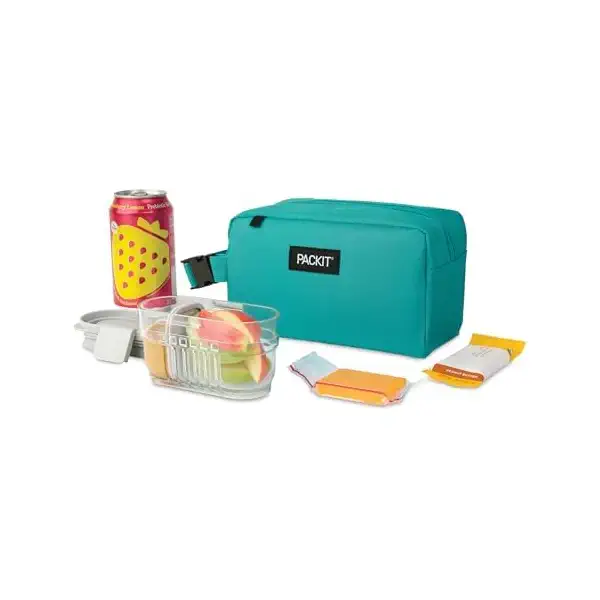 PackIt Freezable Small Insulated Snack Box, Teal, with EcoFreeze Technology (Built-in Ice Pack), Mini Cooler or Small Lunch Bag, For Fresh Snacks On the Go, for Work, Gym, or Travel 5