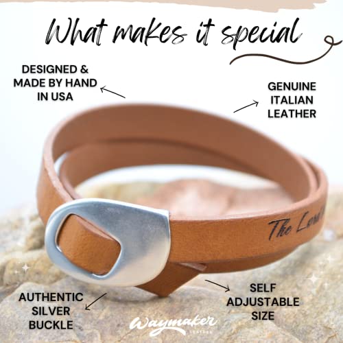 Christian Bracelets For Women | Handmade Genuine Leather Bracelet | Christian Gifts For Women | Bible Verse Bracelets | Religious Gifts For Women | Made In Usa By Waymaker Leather #TOP1