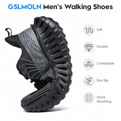 GSLMOLN Walking Shoes for Men Casual Shoes Breathable Lightweight Walking Sneakers for Workouts & Gym Cushioned Flexible Mens Shoes Training Fashion Sneakers4