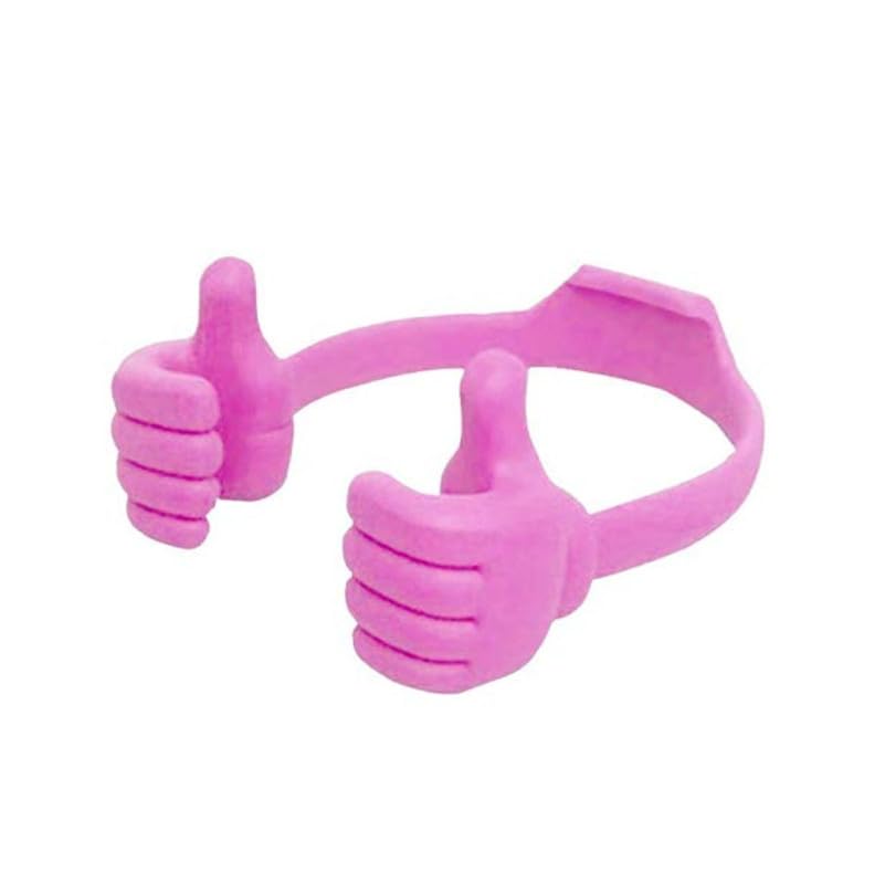 Image of Mabron Luxurious 5 Year Warranty Thumb Phone Holder Stand for Mobile & Tablet, Adjustable Flexible TPU Desktop Stand, Cute OK Thumb Phone Bracket for Smartphones Kindle Portable Anti-Slip Holder