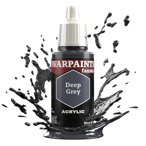 The Army Painter, Warpaints Fanatic Deep Grey Single Acrylics, Miniature Hobby Painting, Quality Paint for Miniature Wargaming
