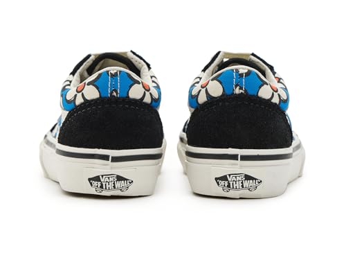 Image of Vans Unisex Kids Old Skool (Little Kid) Painted Floral Bright Azure 3 Little Kid Medium