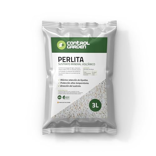 Control Garden Perlita 3L | Tierra para Plantas y Cultivos Interior y Exterior | Sustrato Natural para Semillas | Fabricado en España