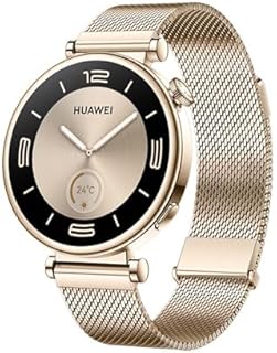 Huawei Watch GT 4 41mm Smartwatch, Filigranes Design, Bis zu 7 Tage Akkulaufzeit, Erweitertes 24/7 Gesundheitsmanagement, Kalorienmanagement, Kompatibel mit Android und iOS, Gold