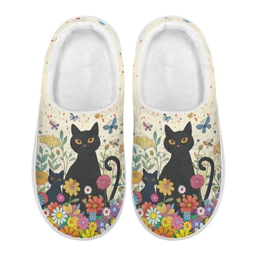 Womens Thick Sole Slippers for Winter Memory Foam Warm Fluffy House Slippers Indoor Outdoor Platform Shoes2